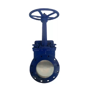 High Heavy Duty Cast Steel Knife Gate PZ73-16P DN350 Manual Hard <b>Seal</b> for Industrial Slurry Water Gas - Product Image 1