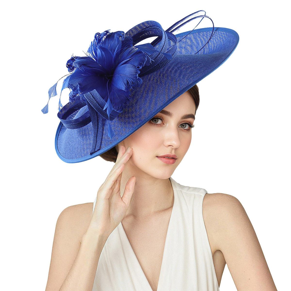 Most Popular Elegant Feather Church Hat Exaggerated Flower  display picture 1