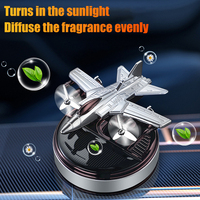 Diffuseur de parfum solaire rotatif pour voiture, en forme d'avion ou d'hélicoptère, avec hélice solaire, ornement décoratif