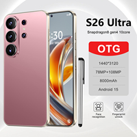 Nuevo Teléfono Inteligente 5G S26 Ultra Desbloqueado, 16GB+1TB, Pantalla HD de 7.3 Pulgadas, Cámara de Belleza de 72+108MP, Android 15, Doble SIM, CDMA, para Juegos