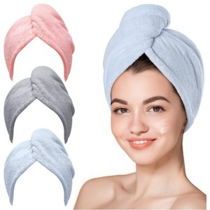 Gants de séchage de cheveux en polaire corail doux pour femmes, séchage rapide, absorbants, vente en gros, usage domestique et voyage, pour les deux côtés - Product Image 2