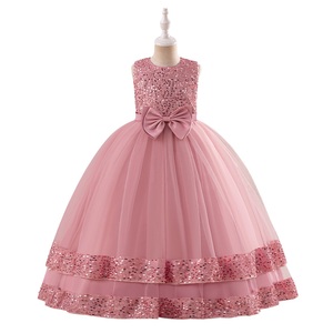 FSMKTZ largo con lentejuelas niños niña fiesta princesa <span class=keywords><strong>vestido</strong></span> vestidos <span class=keywords><strong>para</strong></span> <span class=keywords><strong>adolescentes</strong></span> <span class=keywords><strong>vestido</strong></span> niña princesa fiesta <span class=keywords><strong>vestido</strong></span> flor Niña - Product Image 1