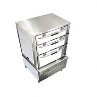Armoire de cuisson vapeur à trois portes grande capacité pour centre de repas collectif et cuisine de restauration collective