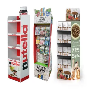 Gegolfd Papier Funko Pop Kartonnen Chocolade Vloerstaande Display Stand Rack Planken Voedsel Aardappel Snack Kartonnen Display