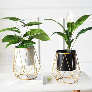 Support géométrique en fer support en métal support en fer intérieur extérieur fleurs Style nordique créatif <span class=keywords><strong>Pot</strong></span> <span class=keywords><strong>de</strong></span> <span class=keywords><strong>fleur</strong></span> en fer forgé - Product Image 2