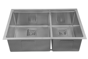 CUPC Personalizable Venta caliente 60 40 Cuenco doble Undermount Fregadero doble de cocina de acero inoxidable - Product Image 4