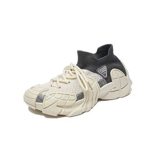 Baskets décontractées pour femmes Printemps Automne 2026, style Dad Shoes à semelle épaisse rehaussante, Yeezys style pieuvre, respirantes et légères - Product Image 4