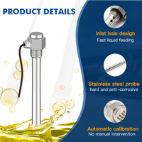 Sensor de Nivel Capacitivo de Acero Inoxidable GLTV7S de Alta Precisión con Autocalibración para Tanques de Combustible, Agua y Drones