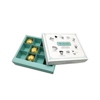 Boîte à Chocolats Artisanaux Minimaliste en Papier Mat avec Panneau Transparent Magnétique Rectangulaire