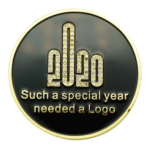 Distintivo di fabbrica all'ingrosso personalizzato forma rotonda design personalizzato morbido smalto pin strass