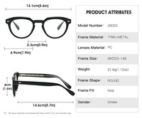 Lunettes de vue tendance de gros, design tendance, monture optique bloquant la lumière bleue TR90, lunettes de vue de haute qualité pour femmes et hommes