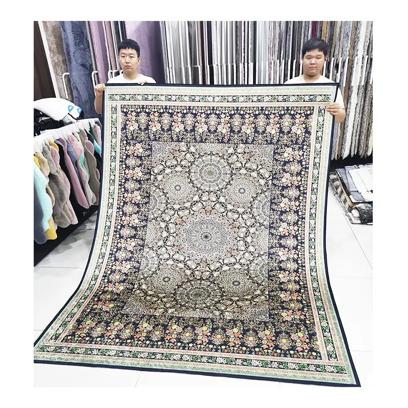 Kaiya rug collection oriental shinning polyester indoor carpet rug