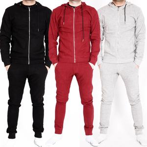 Couleur personnalisée hommes survêtement de haute qualité à manches longues vêtements d'hiver décontracté fermeture éclair formation et vêtements de jogging coton homme survêtements - Product Image 1