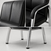 Chaise de bureau en cuir PU de haute qualité, chaise pour formation, visiteurs, conférences et réunions