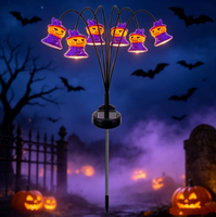 Lampu Taman Labu Surya Halloween, Lampu Jalur Surya Tahan Air untuk Dekorasi Halaman Rumput dan Pesta Liburan