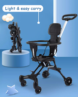 Poussette 4 roues pliable légère et écologique pour enfants/sécurité bébé poussette pour enfants