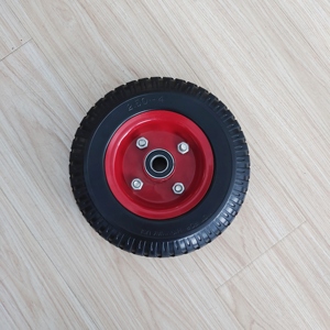 2, 50-4 Gummi rad mit roter Stahl felge <span class=keywords><strong>8</strong></span>-Zoll-Reifen-Schubkarre Mehrzweck-Pneumatik räder - Product Image 3