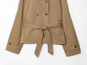 Femmes 2025 nouvelle mode décontracté joker tempérament ceinture décoration <span class=keywords><strong>court</strong></span> <span class=keywords><strong>trench</strong></span>-coat rétro femmes chic à manches longues <span class=keywords><strong>trench</strong></span>-coat. - Product Image 6
