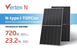 Panneaux solaires photovoltaïques bifaciaux TOPCon de type N TSM-NEG21C.20 695-720W, haute efficacité, grande échelle (695, 700, 715, 720W) - Product Image 2