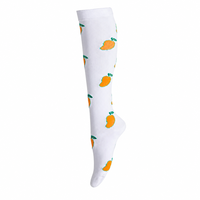 Chaussettes de compression tricotées à motif dessin animé LEOSTEP pour hommes et femmes (4 paires) antidérapantes, longues, ODM pour la course, les voyages et les vols