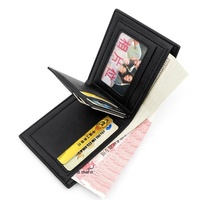 Dompet Kulit PU Modern Minimalis Lipat Tipis untuk Pria, Grosir Murah, Kreatif, Unik, dan Berkualitas