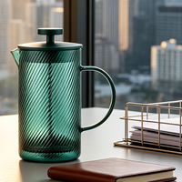 Pembuat Kopi French Press Manual Portabel Tahan Panas Kapasitas Besar