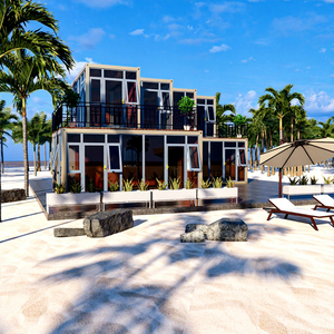 Maison conteneur modulaire à panneaux sandwich extensibles, design Asie du Sud-Est, <span class=keywords><strong>location</strong></span> temporaire, villa modulaire, assemblage rapide, hôtel portable - Product Image 1