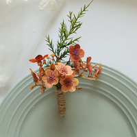 Handgemaakte stoffen polscorsage en boutonniere set bruids bruiloft bloemaccessoires voor bruidsmeisjes feest prom decoratie