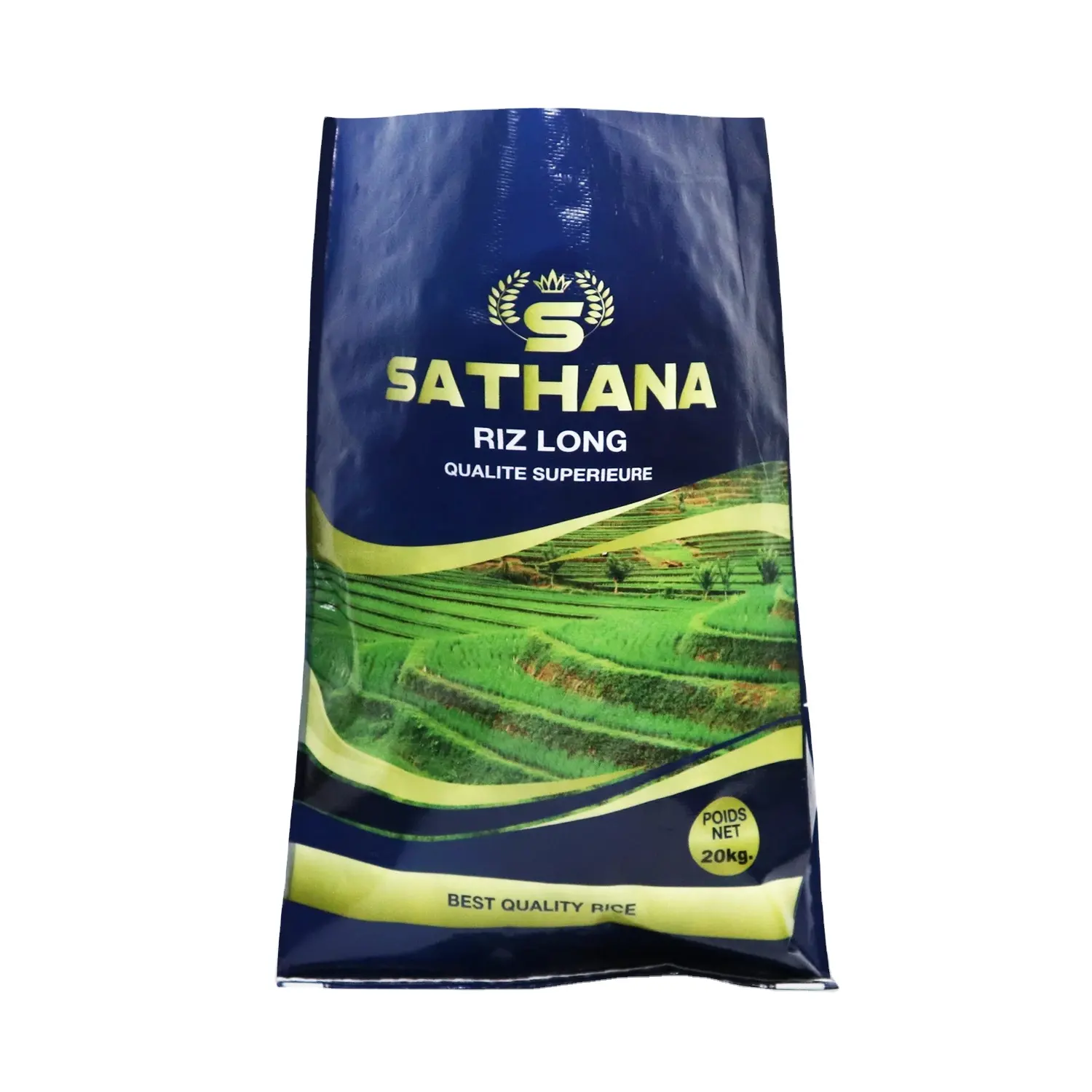 चावल के लिए गसेट पीपी चीनी बुना बैग 50 किलो 25 किलो 10 किलो बोरी