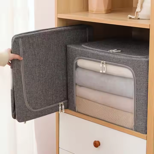 Caja de Almacenamiento de Tela Rectangular Plegable de Gran Capacidad para Ropa y Juguetes, Uso Doméstico, Fácil de Transportar - Product Image 2