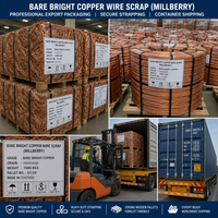 Fil de cuivre Mill-Berry de haute pureté 99,9 %, cuivre rouge brillant provenant du Shandong pour le recyclage des métaux