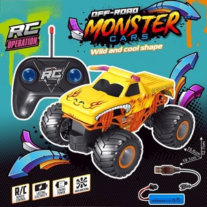 <span class=keywords><strong>Coche</strong></span> eléctrico de control remoto con ruedas grandes para niños, juguete al por mayor, 1:20, camión monstruo con control remoto, coches de juguete para niños - Product Image 5