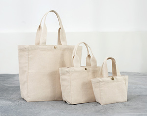 Bolsas de Compras de Lona de Algodón Natural Reciclado con Logotipo Personalizado Impreso - Product Image 3