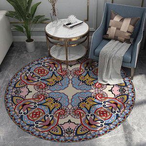 Tapis rond à motif médaillon en polyester pour salon, chambre, bureau, décoration intérieure - Product Image 4