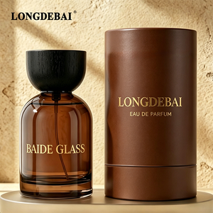 Custom <b>Empty</b> Brown Round Crimp <b>Perfume</b> Sprayer <b>Bottle</b> 30ml 50ml 100ml <b>Perfume</b> Glass <b>Bottle</b> With Packing Box - Product Image 2