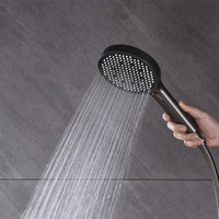 Douche murale encastrée avec tête de douche LED supérieure, affichage numérique, système de douche intelligent, 4 fonctions, thermostatique, pluie, appartement, hôtel