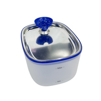 Fontaine à eau pour animaux de compagnie en acier inoxydable de 2,5 L, pompe à arrêt automatique intelligente, silencieuse, distributeur d'eau automatique pour chat, bol