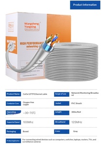 <span class=keywords><strong>Cable</strong></span> <span class=keywords><strong>de</strong></span> Conexión <span class=keywords><strong>Ethernet</strong></span> para Interiores WANGSHENG SFTP Cat7, 305m, 23AWG, 8 Conductores BC CCA, Red <span class=keywords><strong>de</strong></span> Alta Velocidad RJ45 para Uso en el Hogar/Oficina, PVC - Product Image 2