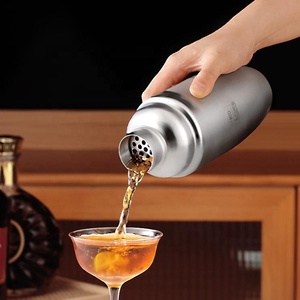 Ensemble de shakers en acier inoxydable, shaker de bar, shaker manuel de qualité bar, minimaliste, durable et élégant, outils de mélange de cocktails - Product Image 4