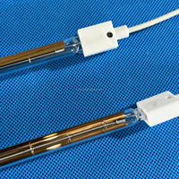 Lampe chauffante IR à tube plaqué or, prix usine B2B, haute qualité, remplacement pour Heraeus, également utilisée pour le durcissement de la peinture automobile