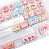 Pastèque Lapin Keycap MDA Profil Rose Mignon Keycaps PBT Matériel DYE-sublimation for100 %, 98%, 80%, 75%, 65%, 60% Clavier