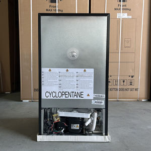 90L Mini <b>Refrigerator</b> 220V50HZ Double Doors Small Size No Frost Freezer Sliver Lower Watt Energy for Department Use Frequency Co - Product Image 3