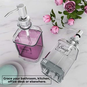 Dispenser sapone per piatti da <span class=keywords><strong>cucina</strong></span> Dispenser sapone liquido per il bagno con coperchio nero della pompa - Product Image 3