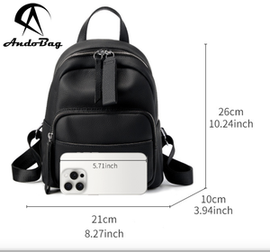 AndoBag Genuine Cow Leather Fashion <b>Backpacks</b> for <b>Women</b> Travel Versatile <b>Large</b> Capacity Commuter Casual Shoulder Bag QSL3022 - Product Image 3