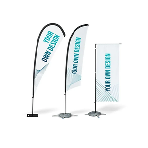 Ngoài trời Tùy Chỉnh thiết kế truyền nhiệt in ấn chất lượng cao <span class=keywords><strong>swooper</strong></span> cờ cho gian hàng thị trường - Product Image 5