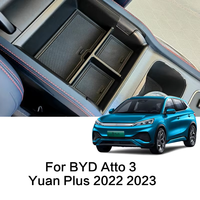 Organisateur de console centrale de voiture haut de gamme, boîte de rangement pour accoudoir, plateau de rangement pour BYD Atto 3 Yuan Plus 2022 2024 2025 Accessoires