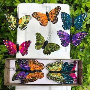 Venta caliente alas de mariposa de plumas artificiales para decoración de boda decoración de atuendo <span class=keywords><strong>Mini</strong></span> mariposa regalos de navidad - Product Image 2