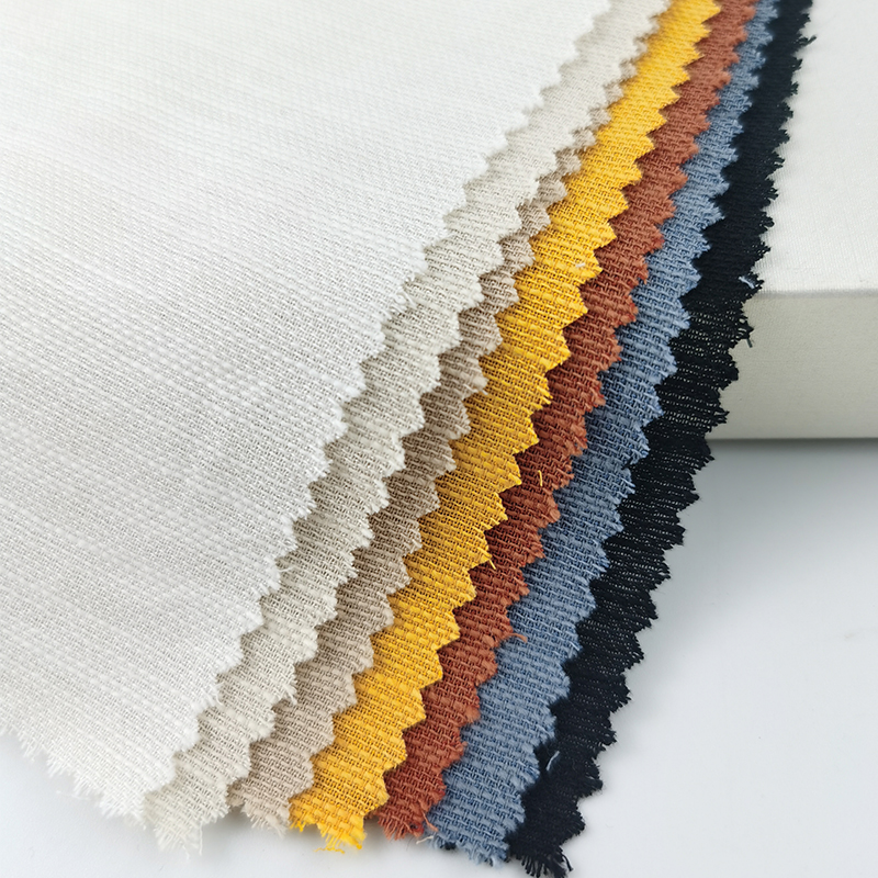 Dyed pure linen fabric vintage linen shirt dress cloth pure color art shirt linen clothing fabric