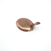 Filtre de Bar en Bronze Antique, outil de barbier pour cocktails Cocktail en acier inoxydable, lance-pierre, Martini, poignée conique courbée, Julep passoire