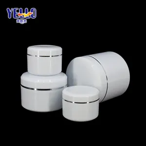 Round PP Plastic White 50ml 100 ml 200 ml 500 ml Cosmetic Jar